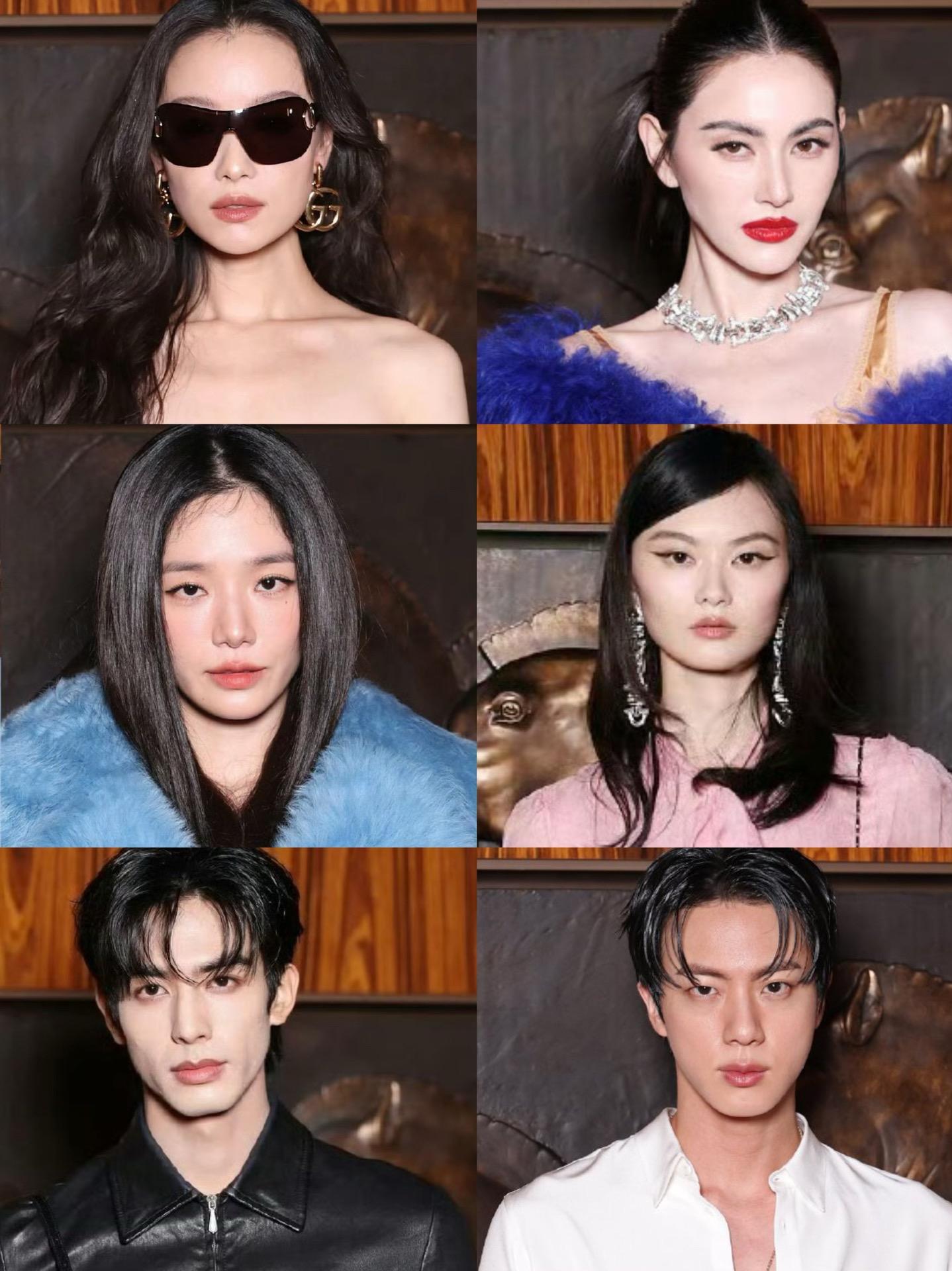 Gucci米兰时装周明星生图。倪妮  宋威龙  mai  贺聪  金硕...