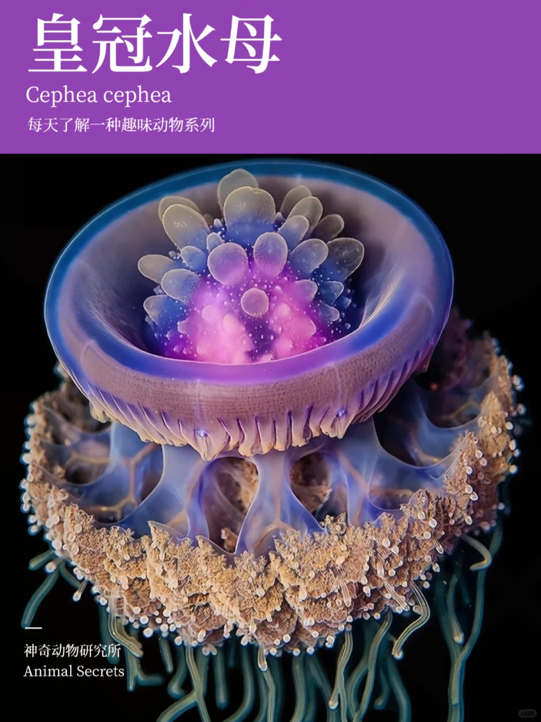 每天了解一种趣味动物👀皇冠水母