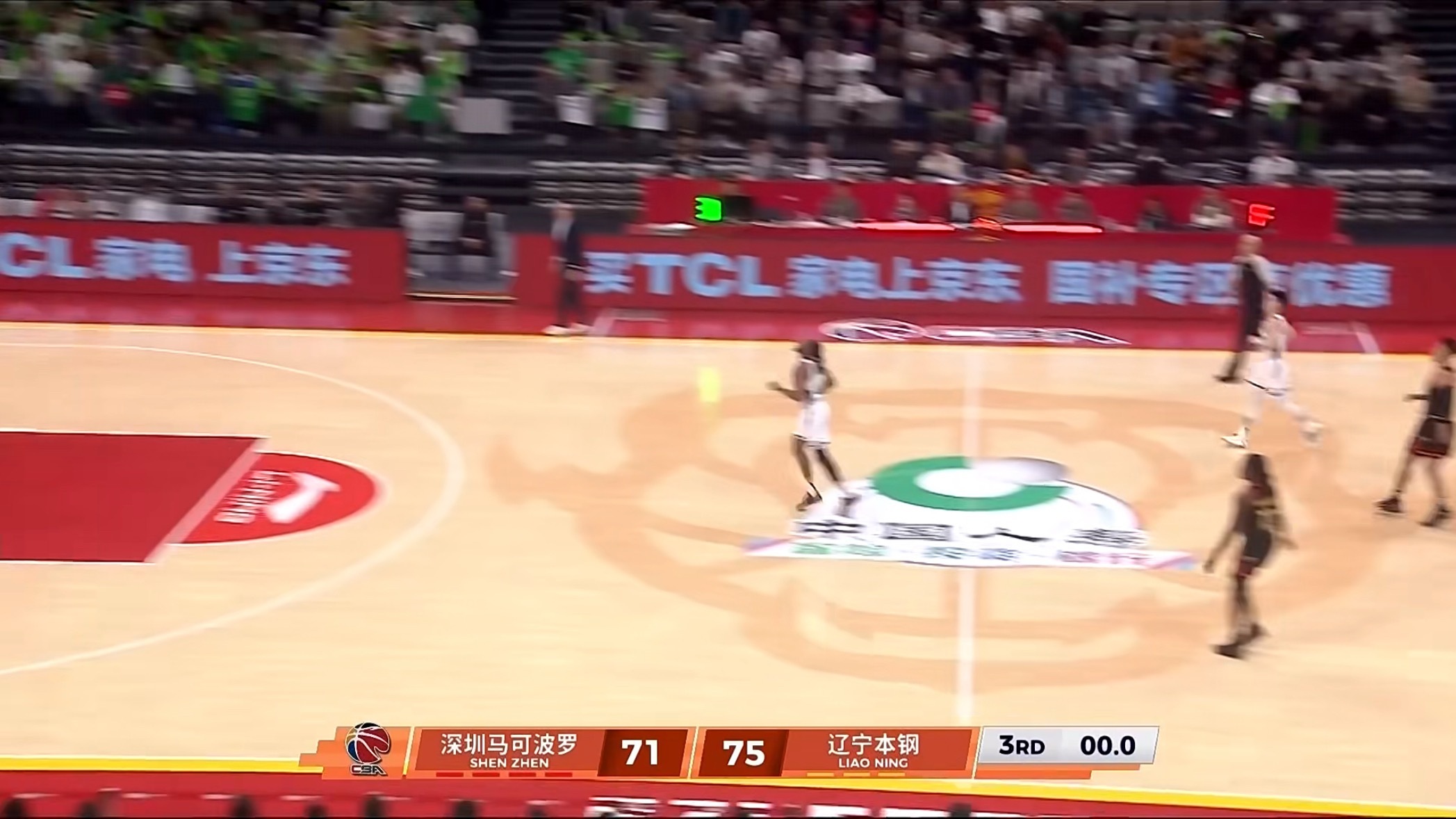 辽宁客场对深圳第三节比赛结束辽宁队暂时领先4分辽宁队单节打出31:17深圳男篮v