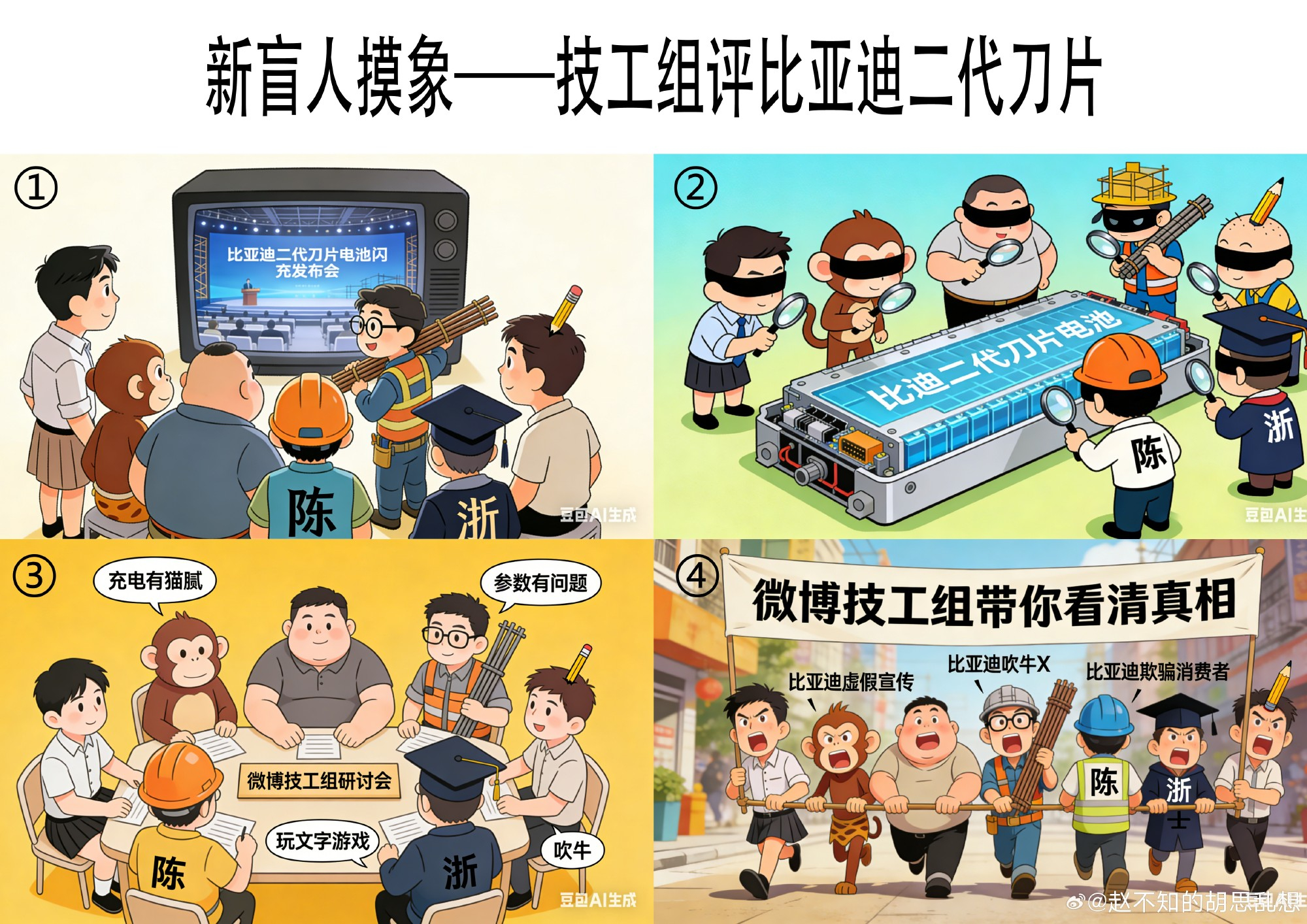 哈哈哈哈，这画得还挺好玩的！技工组正在加紧研究，图里的角色对应的都是谁