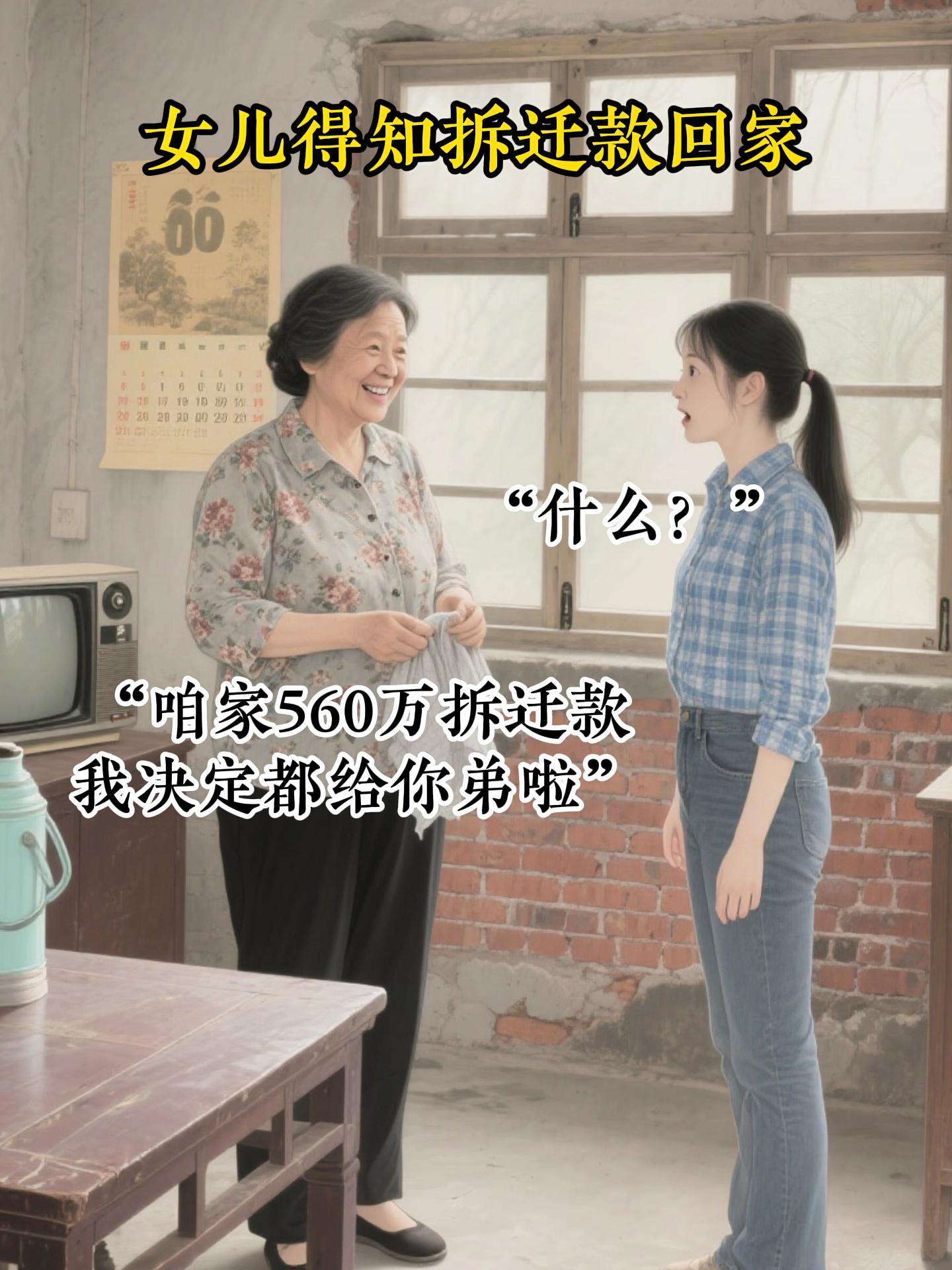 当父母把560万拆迁款全留给弟弟。