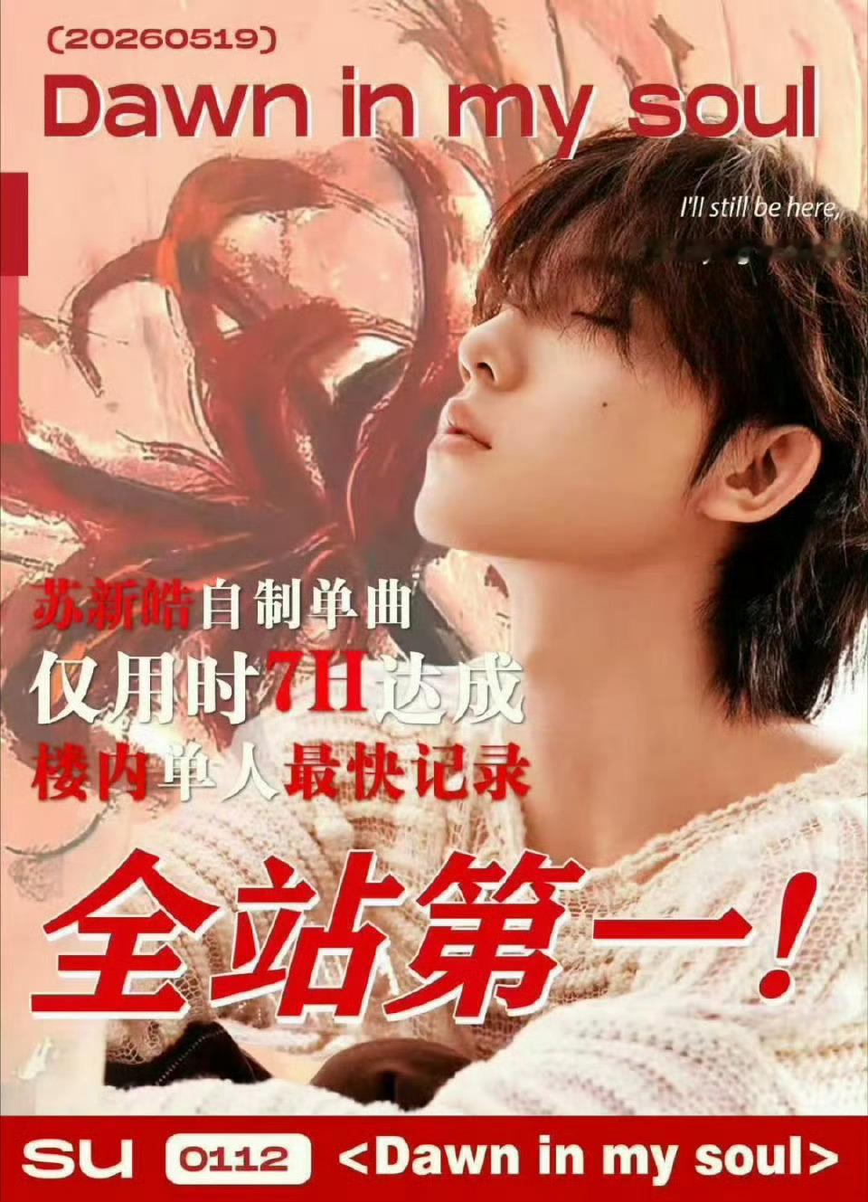 苏新皓新歌登顶全站第一少年凭实力唱响新章，新歌强势登顶全站榜首。绝佳旋律直击人心