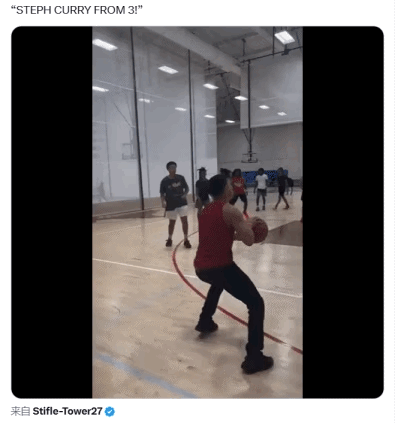 美媒吐槽库里投三分时，对手是这么防的…第一张图以为搞抽象，第二张图原来是真的！ 
