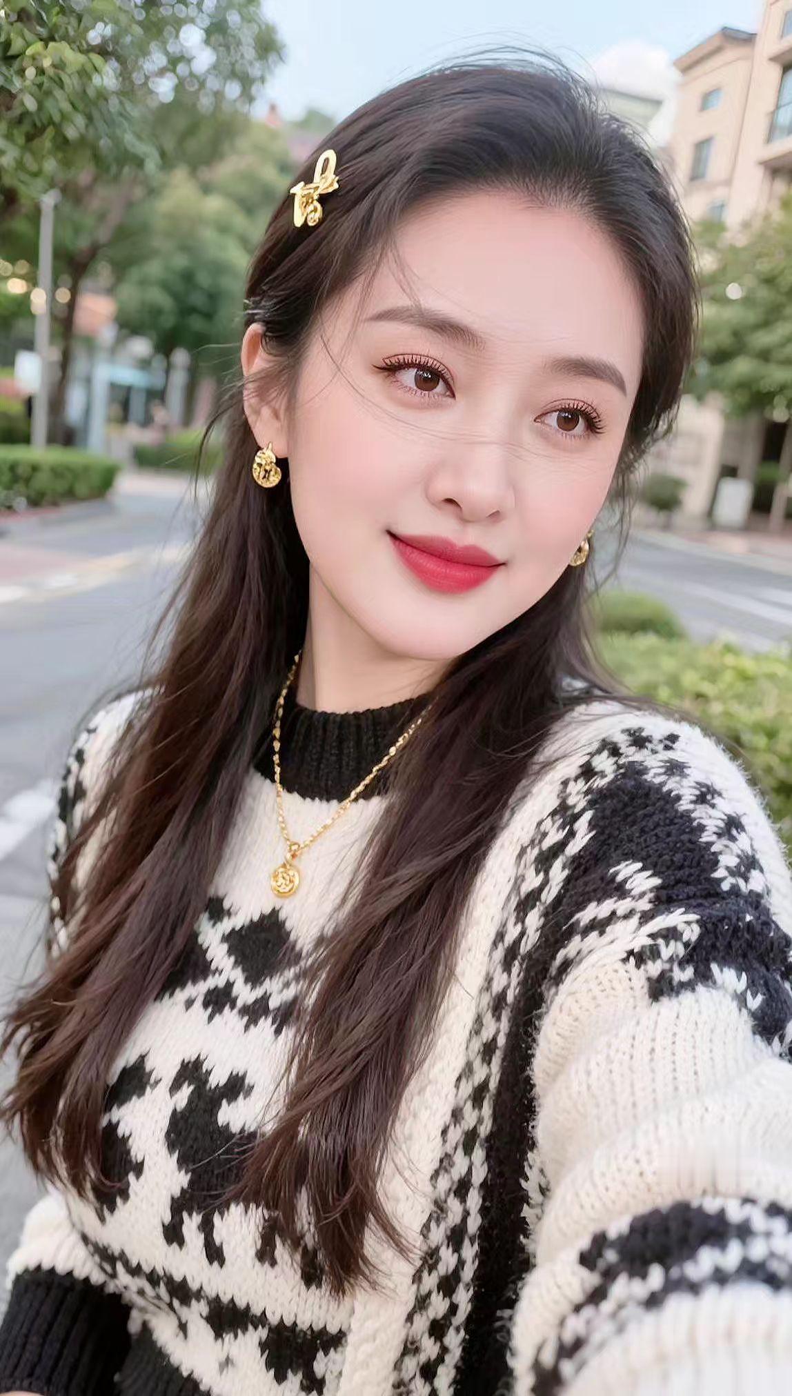 超高清4K AI优雅自拍 自然美景 甜美少女 抖音ai创作