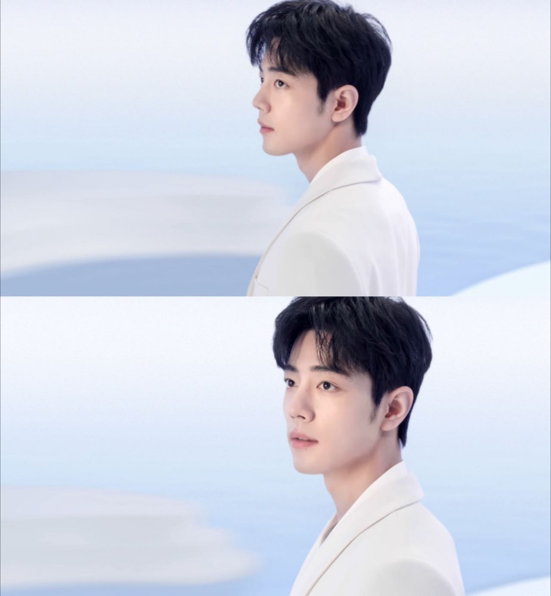#肖战皓齿白东方大片# 全新大片上线，他身着洁白无瑕的套装，宛如东方美玉，将古典