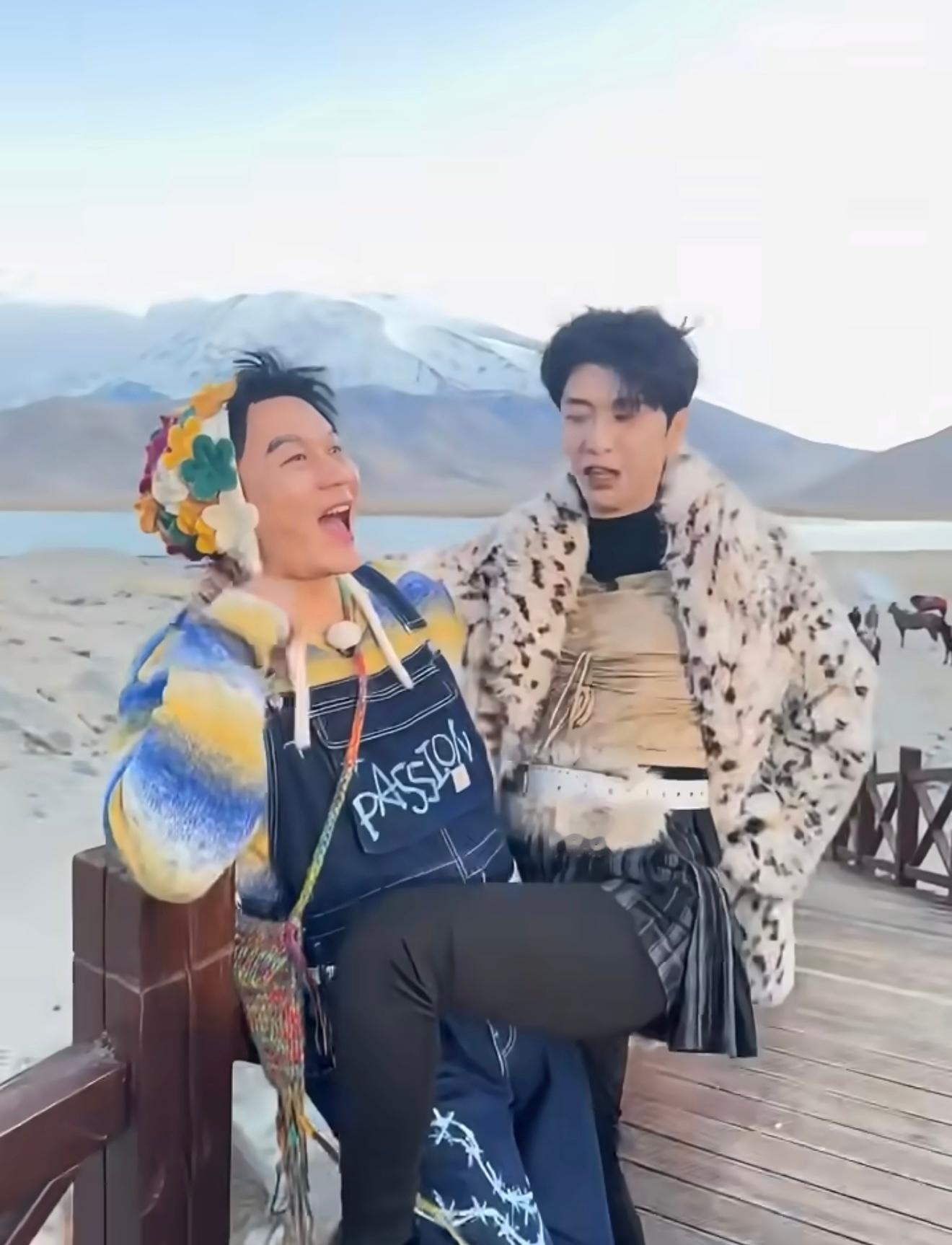 李晨穿了白鹿的衣服，反差直接拉满