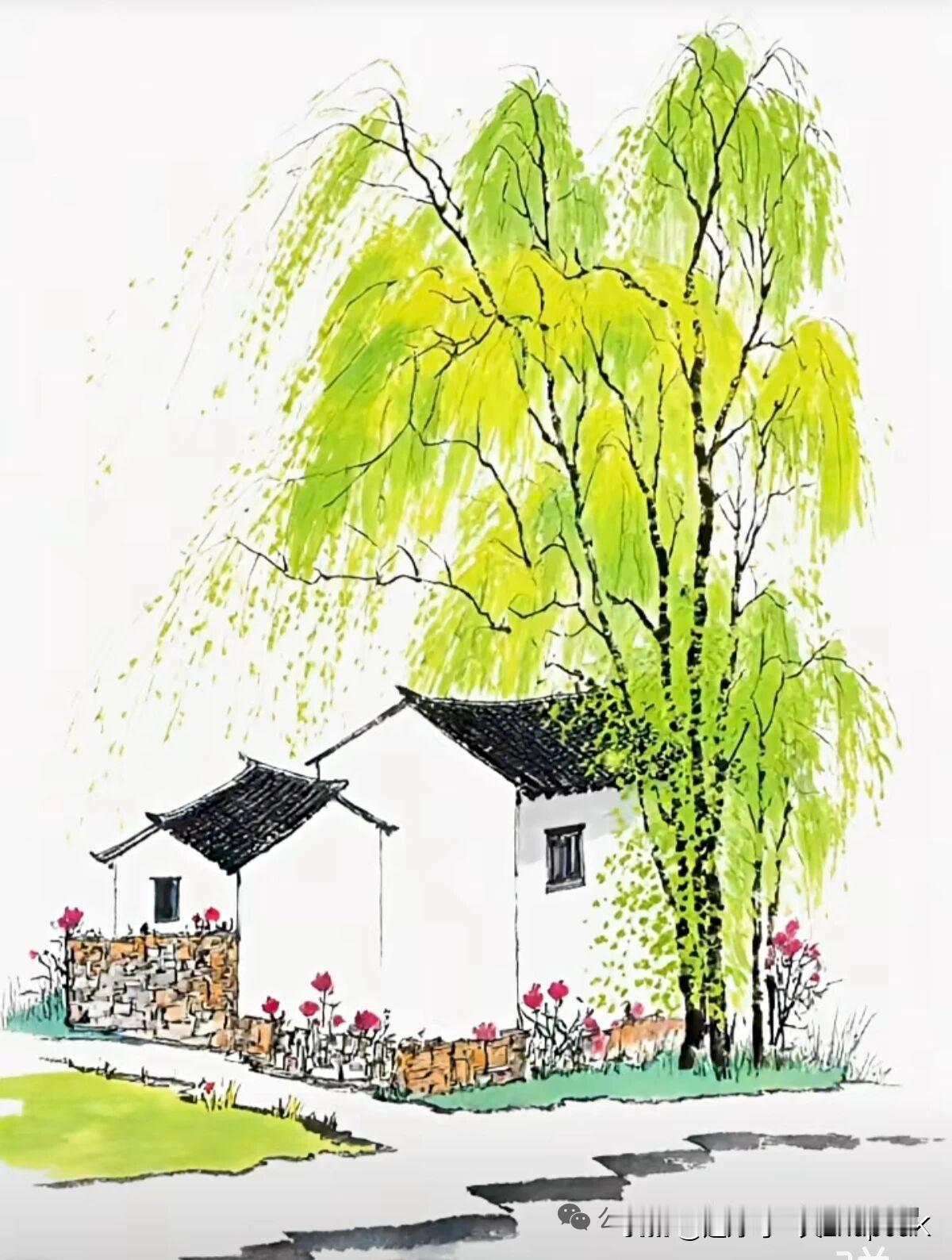 《春》
——宋.范镇
春入长安百里家，
湖边无日不香车。
一林柳色吾无分，
看杀