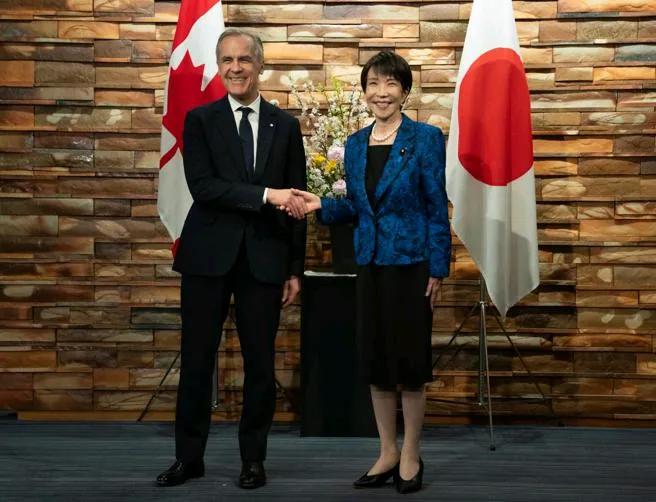 日加升级为「全面战略伙伴关系」
加拿大总理卡尼6日访问日本，并与日本首相高市早苗