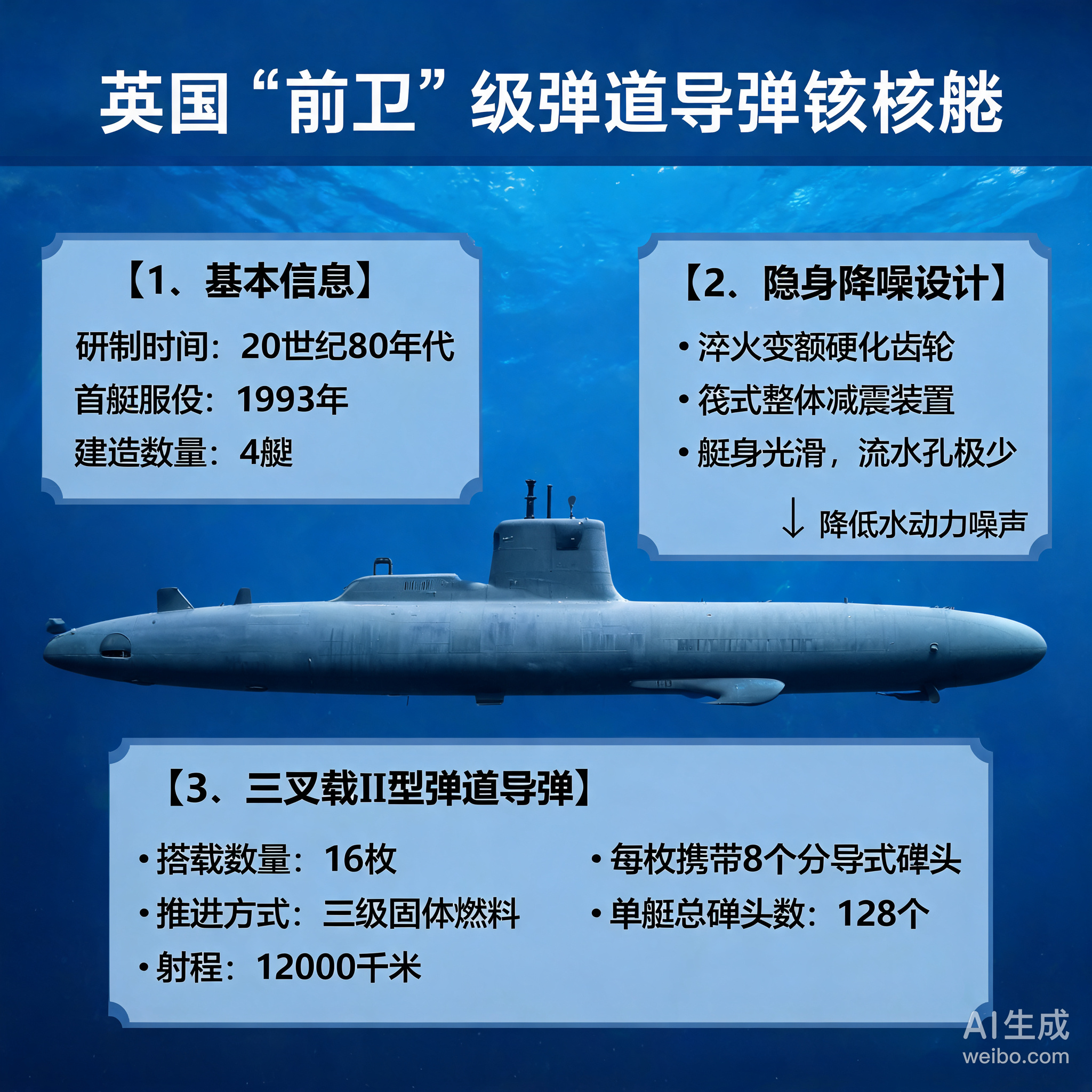 军事ai新视野 英国“前卫”级弹道导弹核潜艇“前卫”级弹道导弹核潜艇（Vangu