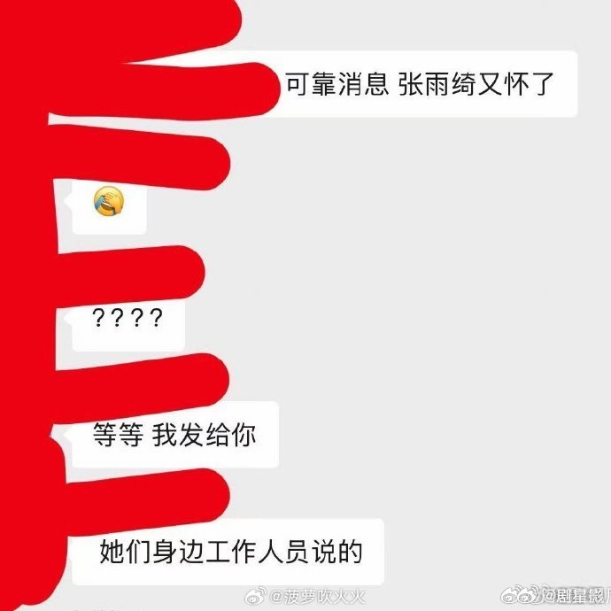 张雨绮怀孕女推咋办网传张雨绮怀孕，那女推录制肯定要缺席了。节目不仅要跑外景，还要