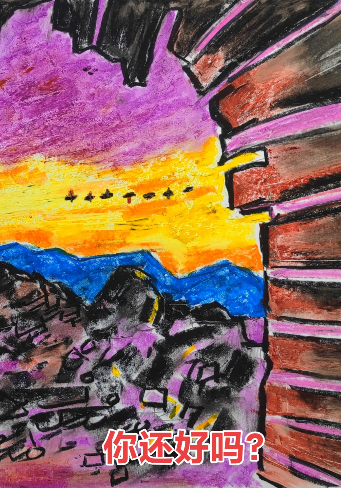 朝霞映长城。万里长城永不倒815日本投降日