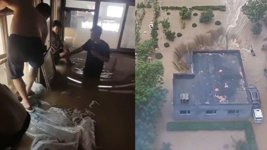 【涿州被洪水围困小区居民发声：积水到2楼窗台，救援队仍无法进入】近日，河北涿州洪