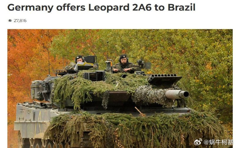 乌克兰拒绝了德国的 65 辆豹 2A6 坦克和 78 辆黄鼠狼 1A5步兵战车，