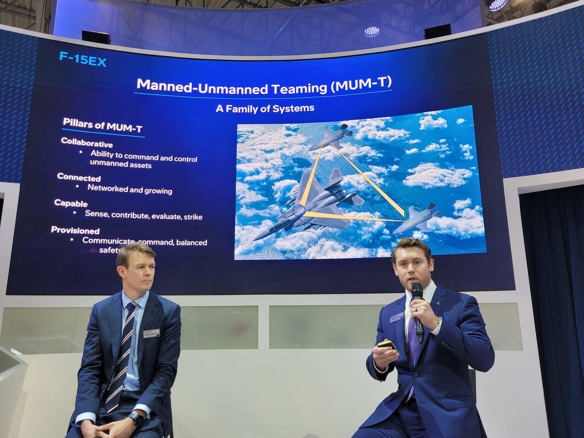 波音关于 F-15EX 和 MQ-28 幽灵蝙蝠搭配的PPT双座鹰式战斗机指挥 