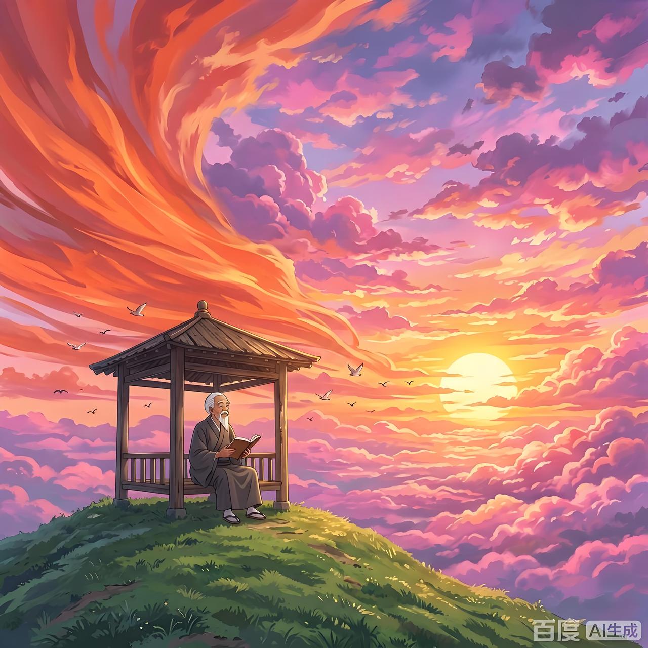 上联：明知晚霞留不住
下联：怎奈朝阳冉冉升
此下联对仗工整，意境相契，以朝阳之升