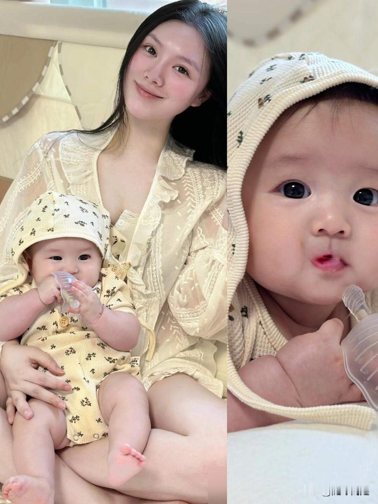 刚做母亲的女人觉得自己最幸福。