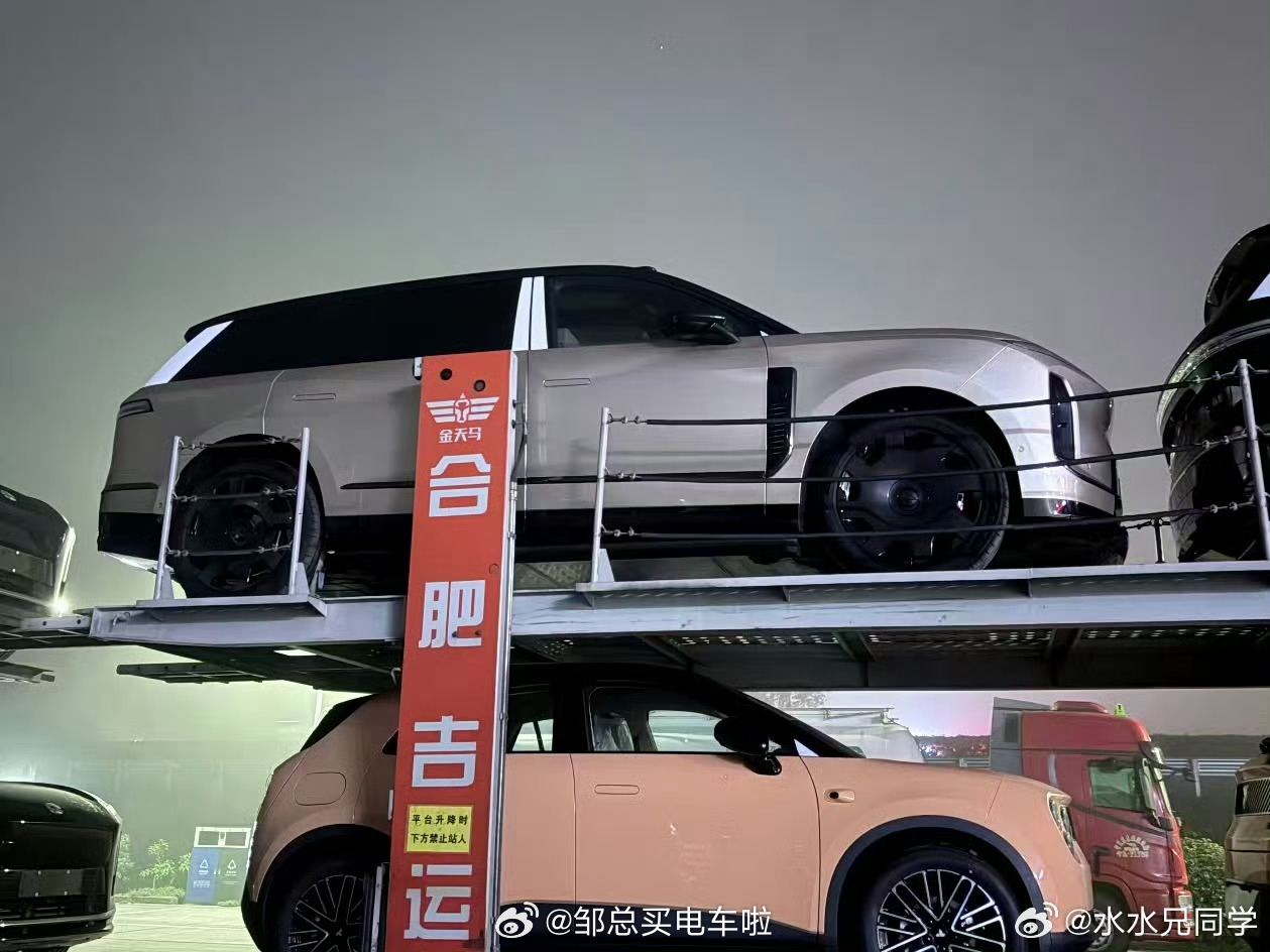 蔚来最大和最小的车以这种方式同框了，是不是很有画面感。邹总买电车啦蔚来es9fi
