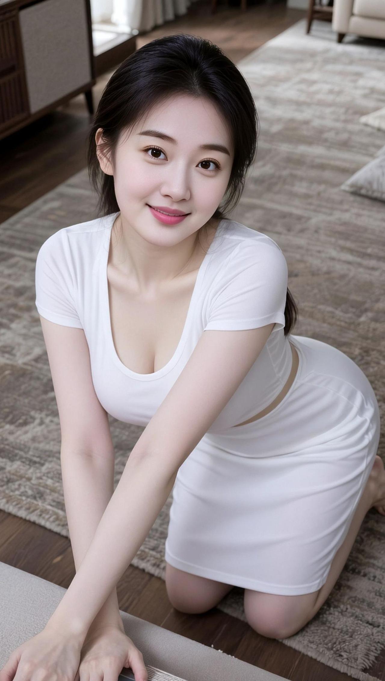 AI柔美丰腴写真 抖音ai创作 瑜伽服搭配