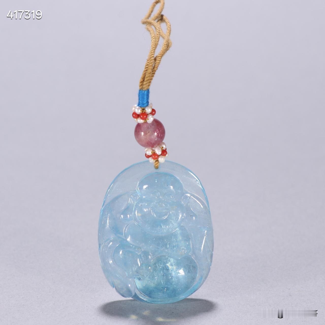 海蓝宝蜜蜡挂坠
规格∶高4.6cm宽3.6cm重29.8g
