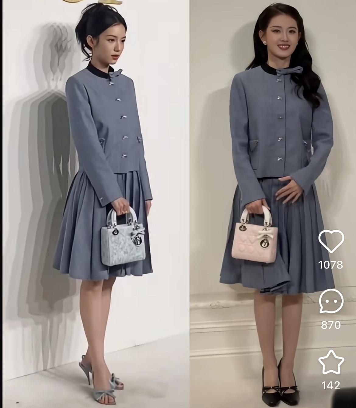 撞衫不可怕，

谁丑谁尴尬，

郭宇欣第一次参加迪奥线下活动，竟然和周也上个月活