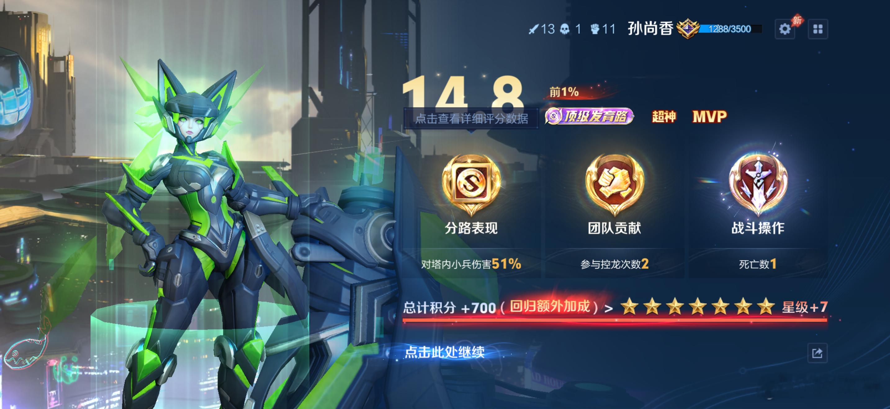 这就是回归玩家吗，打一把加七颗星 