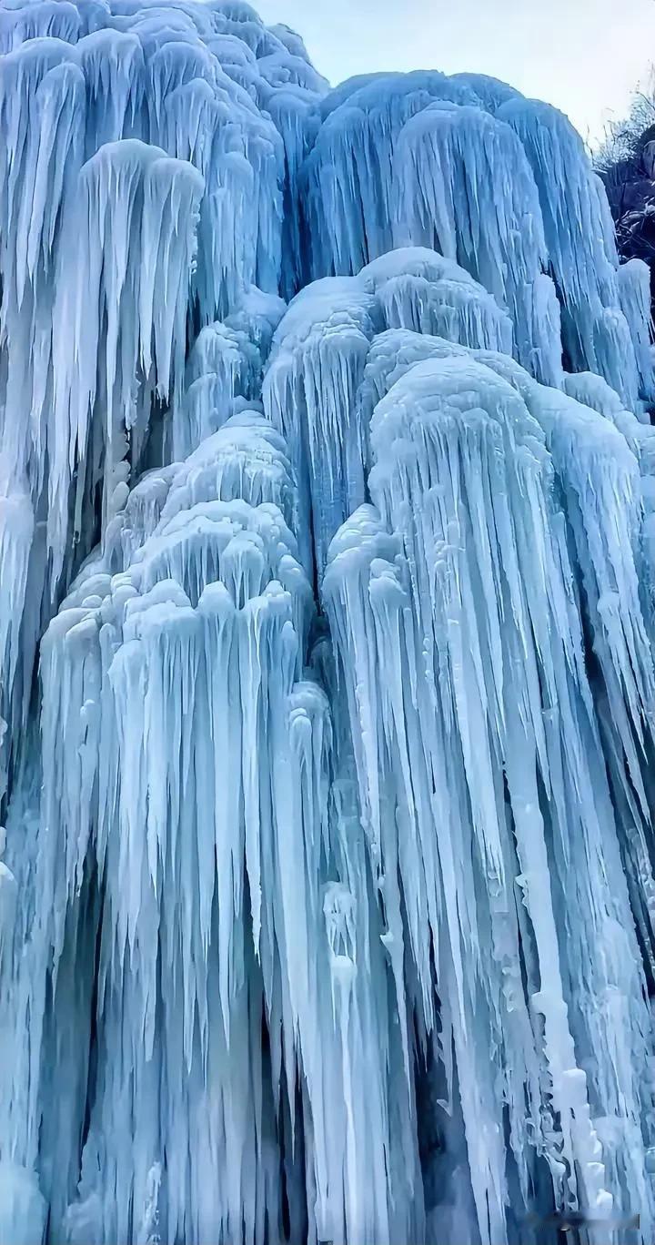 冰雪奇缘！壮观的冰瀑美景，宛如童话世界！🌨️💙