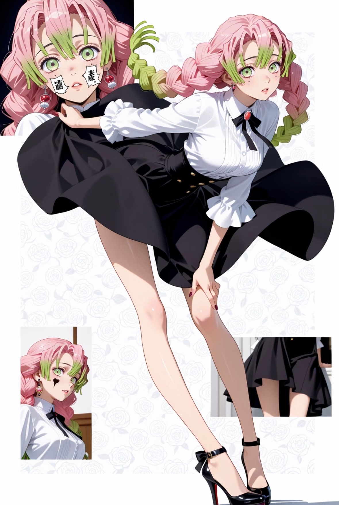 鬼灭日常 🔥 这画风太带劲儿了！！哇塞香奈乎的耳饰跟炭治郎是情侣款，好好磕！动