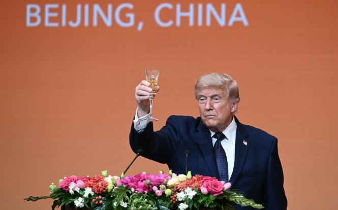 晚宴现场，美国表态了
5月14日晚间，正在访华的特朗普在欢迎宴会上发表了致辞。