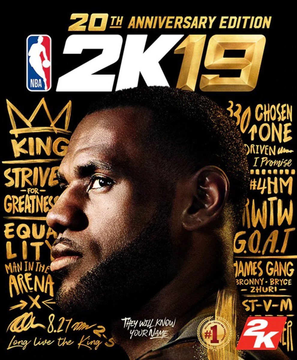老詹曾经是2K19封面人物詹姆斯nba你我皆主角NBA2K19 ​​​