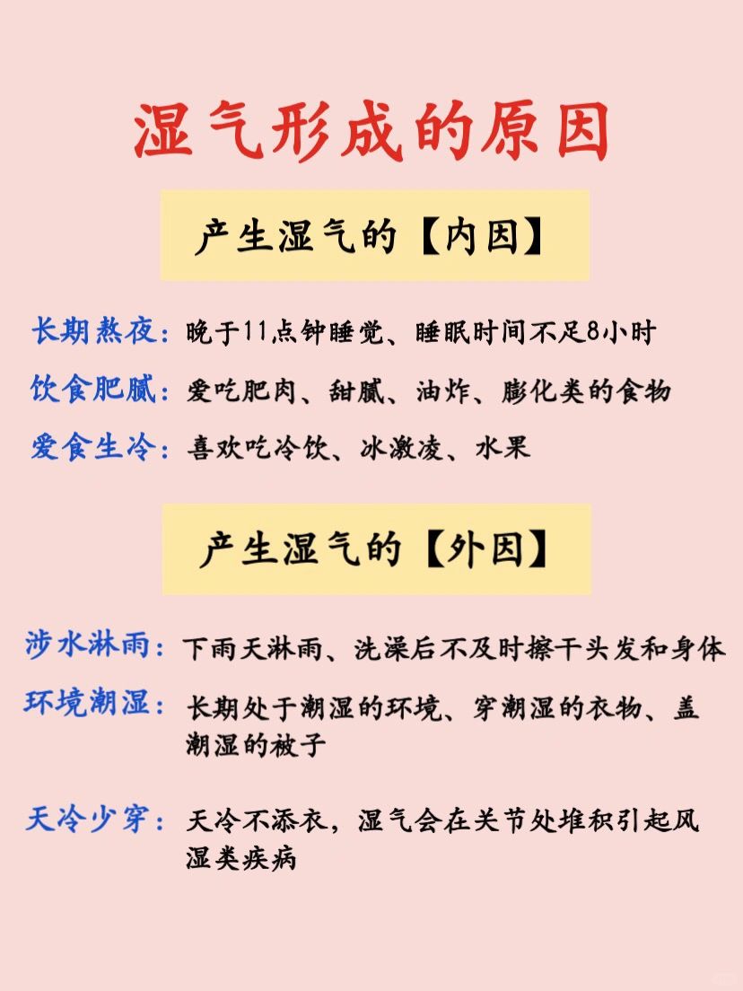 湿气是怎么产生的？又该怎样祛湿⁉️