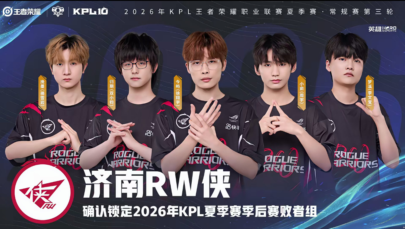 RW锁季后赛败者组济南确认进入2026KPL夏季赛 季后赛败者组。 
