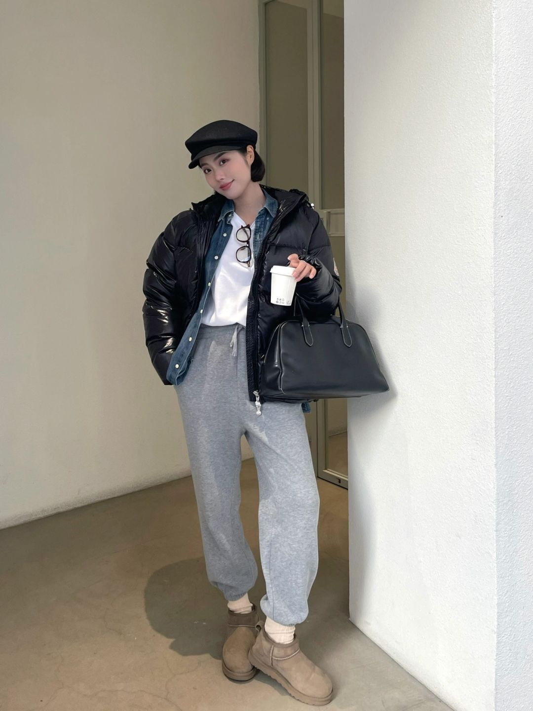 入冬Cleanfit｜黑色羽绒服+ugg 🖤