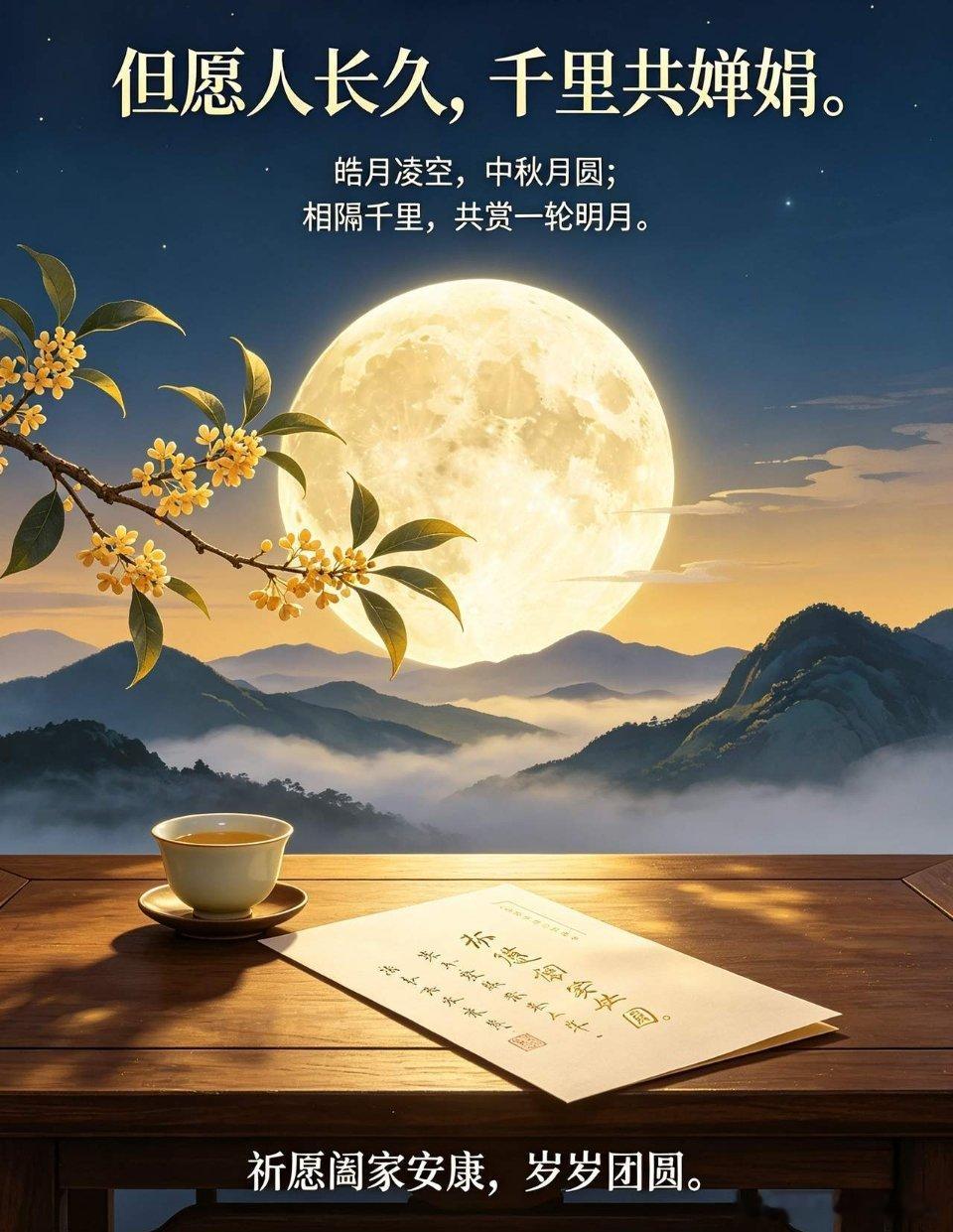 中秋节 海上生明月，天涯共此时。但愿人长久，千里共婵娟。 ​​​