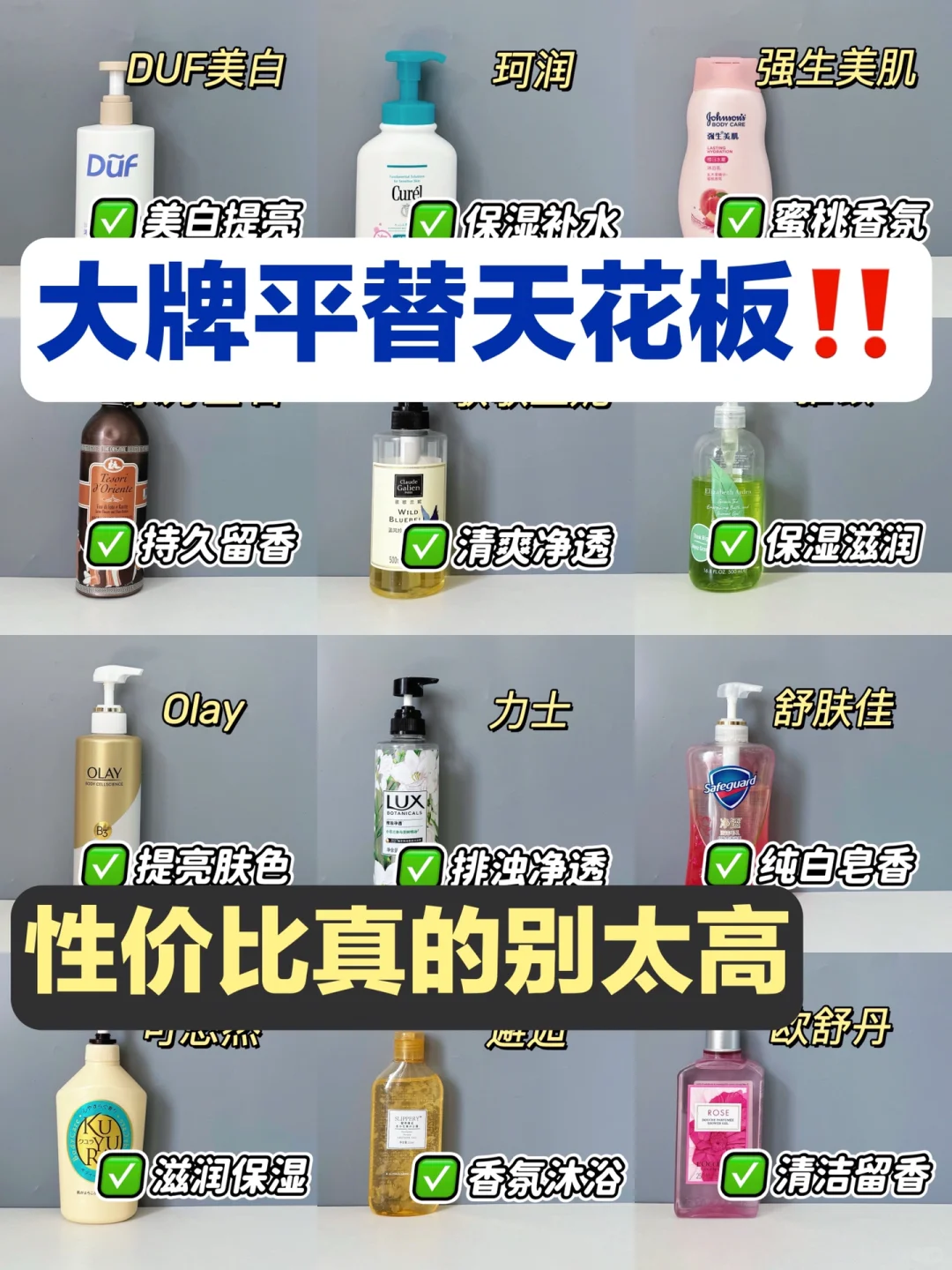 美白沐浴露大户自用分享来了！夏季省流版