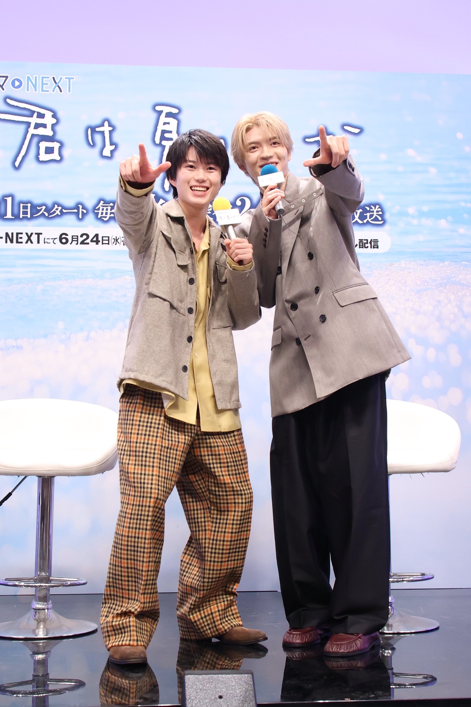 日剧你在夏日之中  ｜今日记者发布会新闻图©️推し楽片场小趣事🎤mo君：奥君独