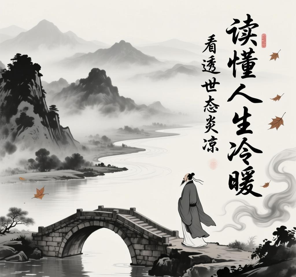 上联：读懂人生冷暖，对下联看透世态炎凉。