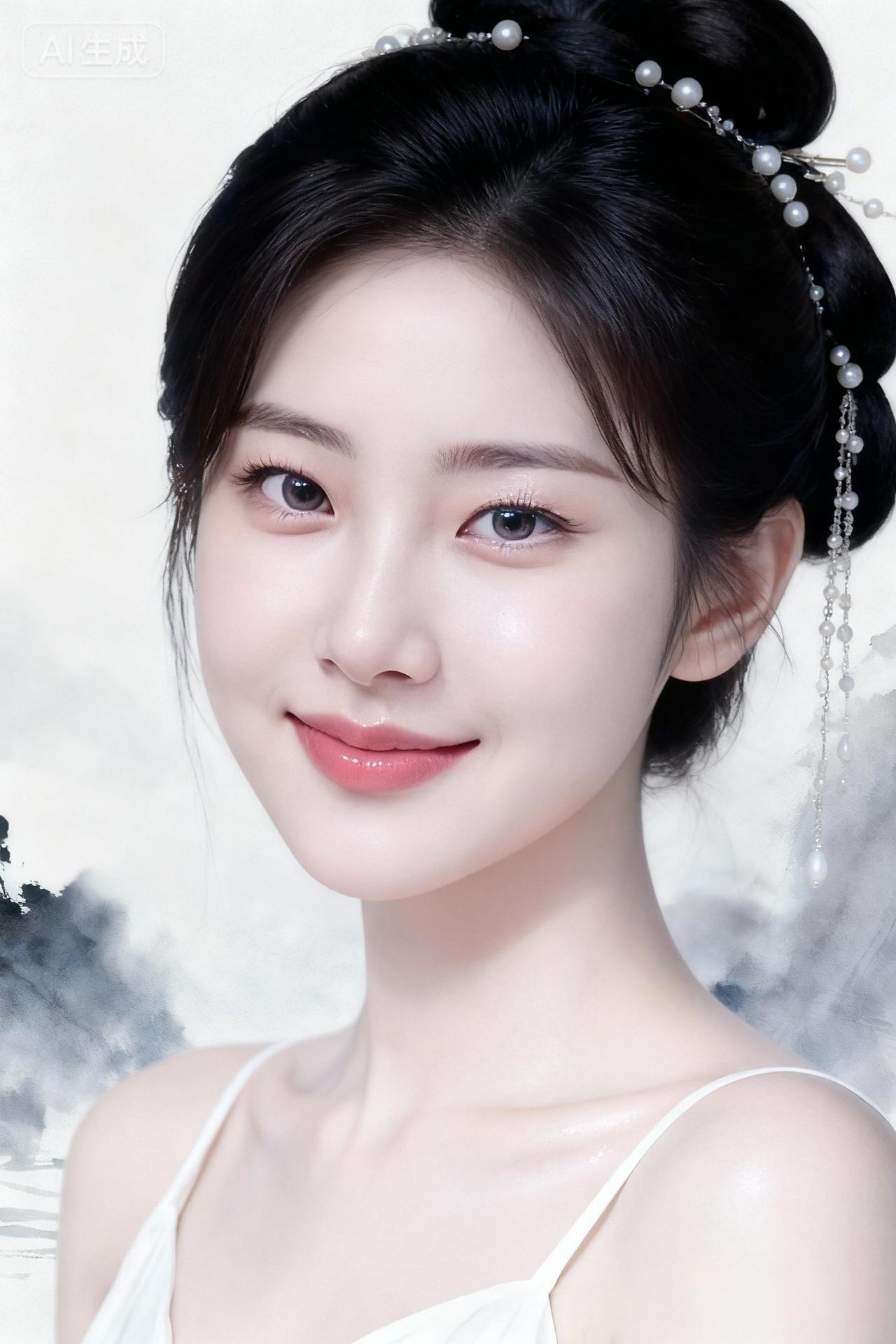 温柔甜美的古风少女，优雅的发饰点缀，如梦似幻的气质！