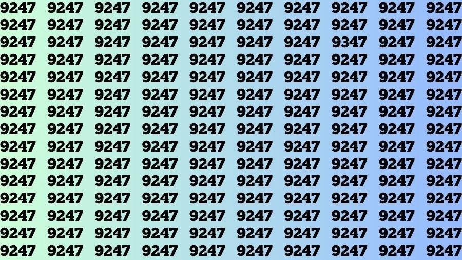 视觉错觉大脑测试：如果你有鹰眼，请在35秒内找到9247中的数字9347