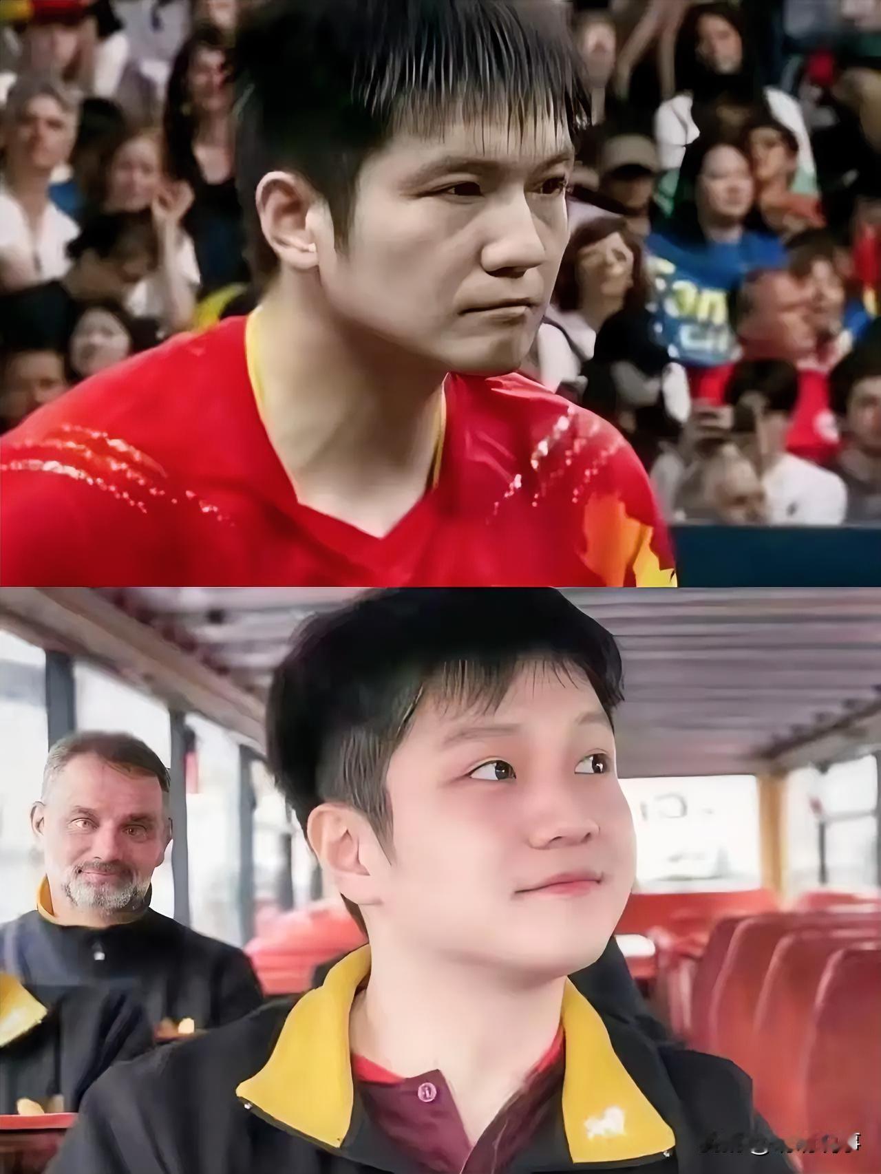 樊振东的脸终于不吓人了

不是因为换了造型

也不是因为上了热搜

是采访里脸圆