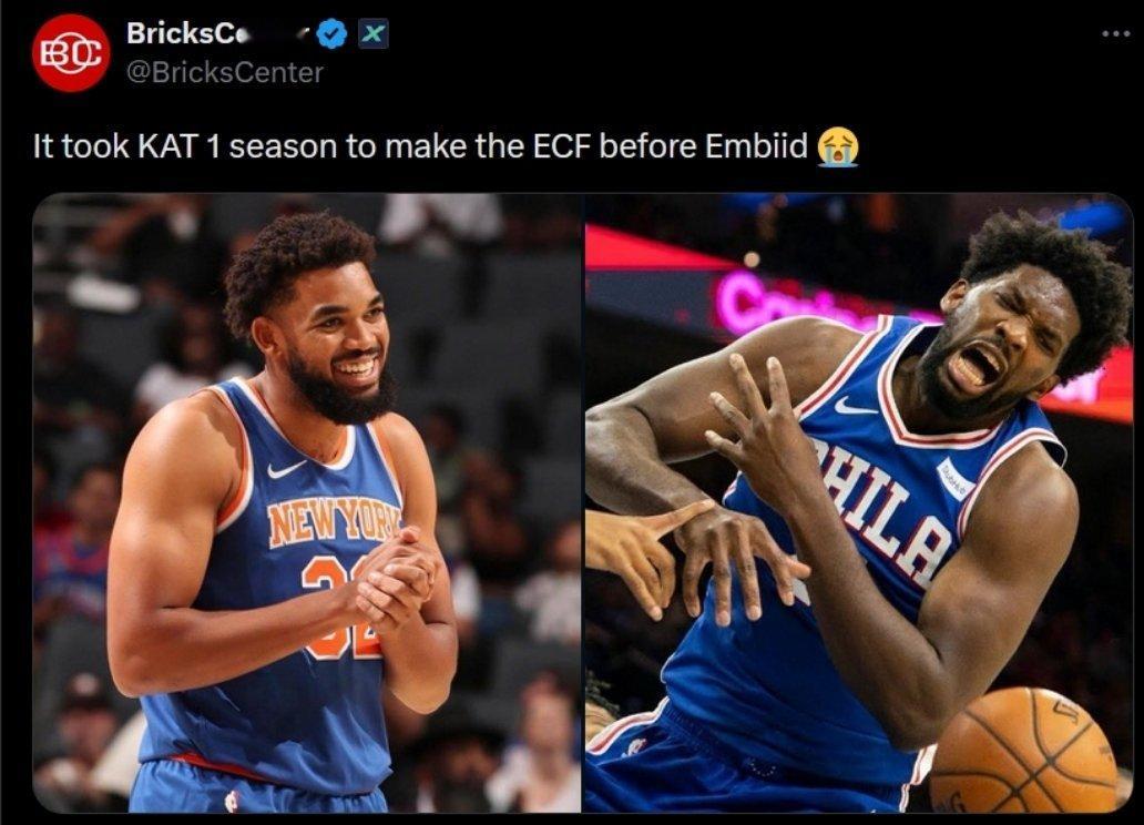记者：唐斯一来东部就进了分区决赛！尼克斯vs凯尔特人 ​​​
