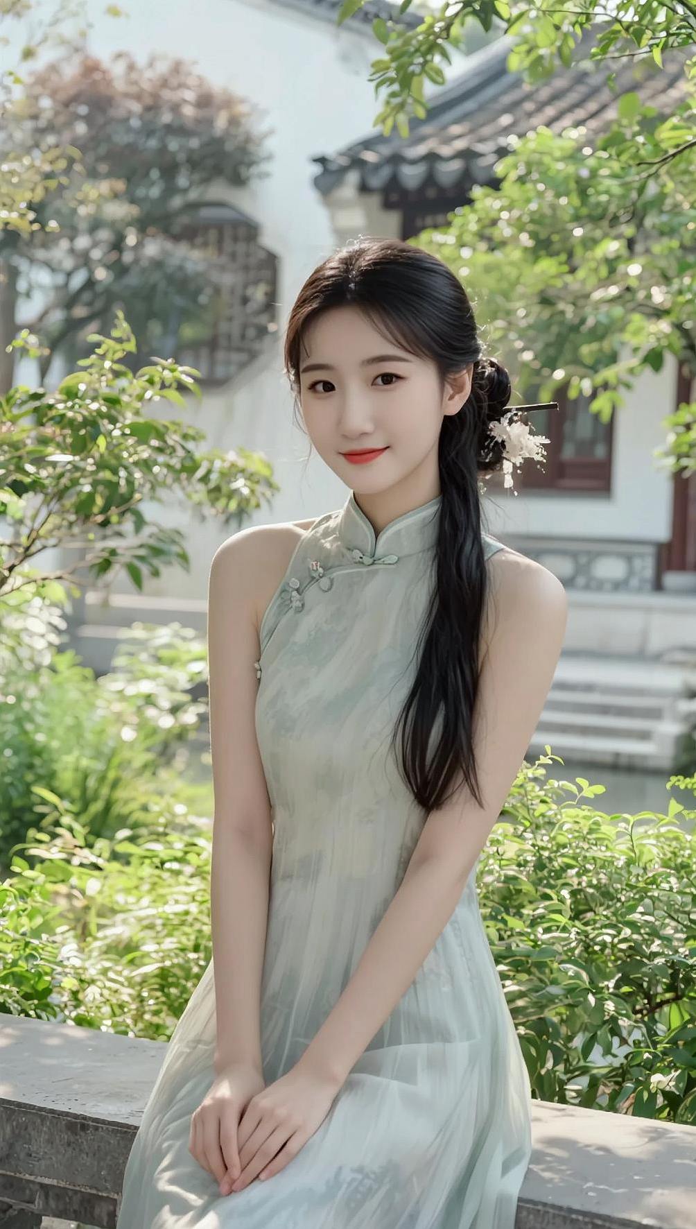 AI中式园林写真