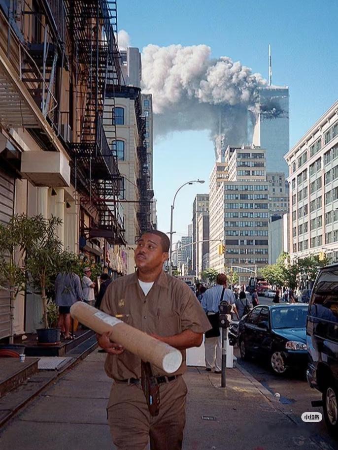 9.11现场图 2001年9.11恐袭下生还的人们。 