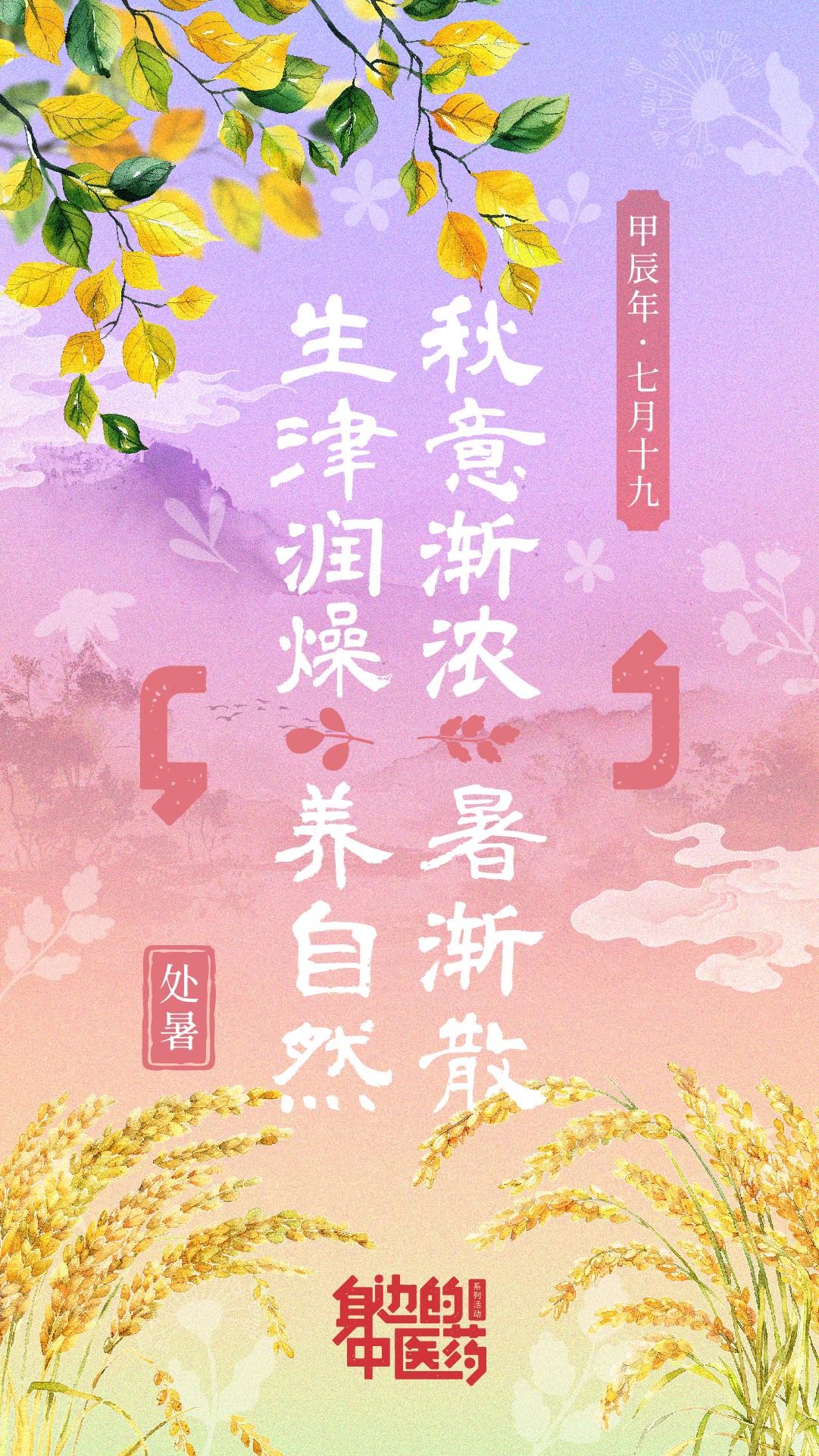 处暑，暑去凉来，秋意渐浓。 处暑，作为二十四节气中的第十四个节气，标志...