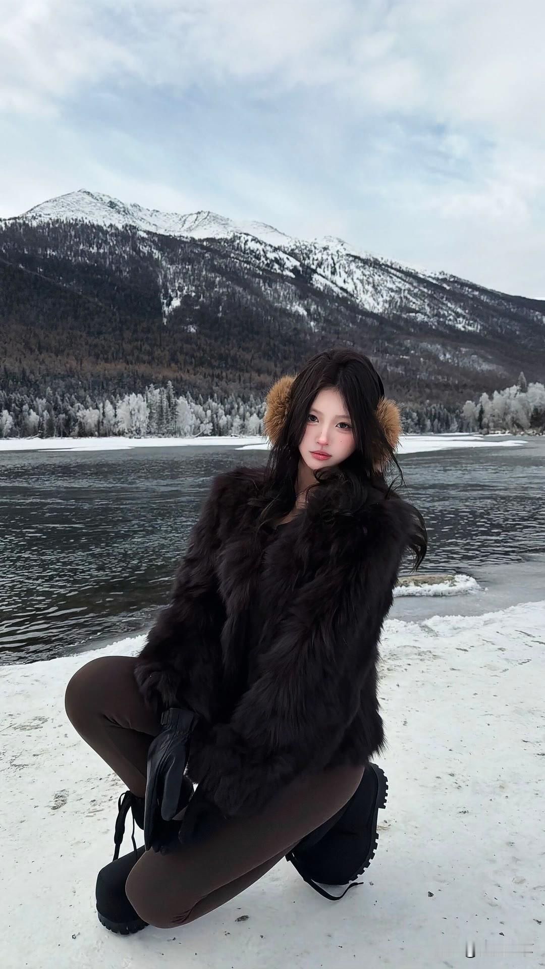 寒冬雪中坐，黑衣似墨染，这画面想想就带感。
曾经在一个大雪纷飞的日子，我看到一位