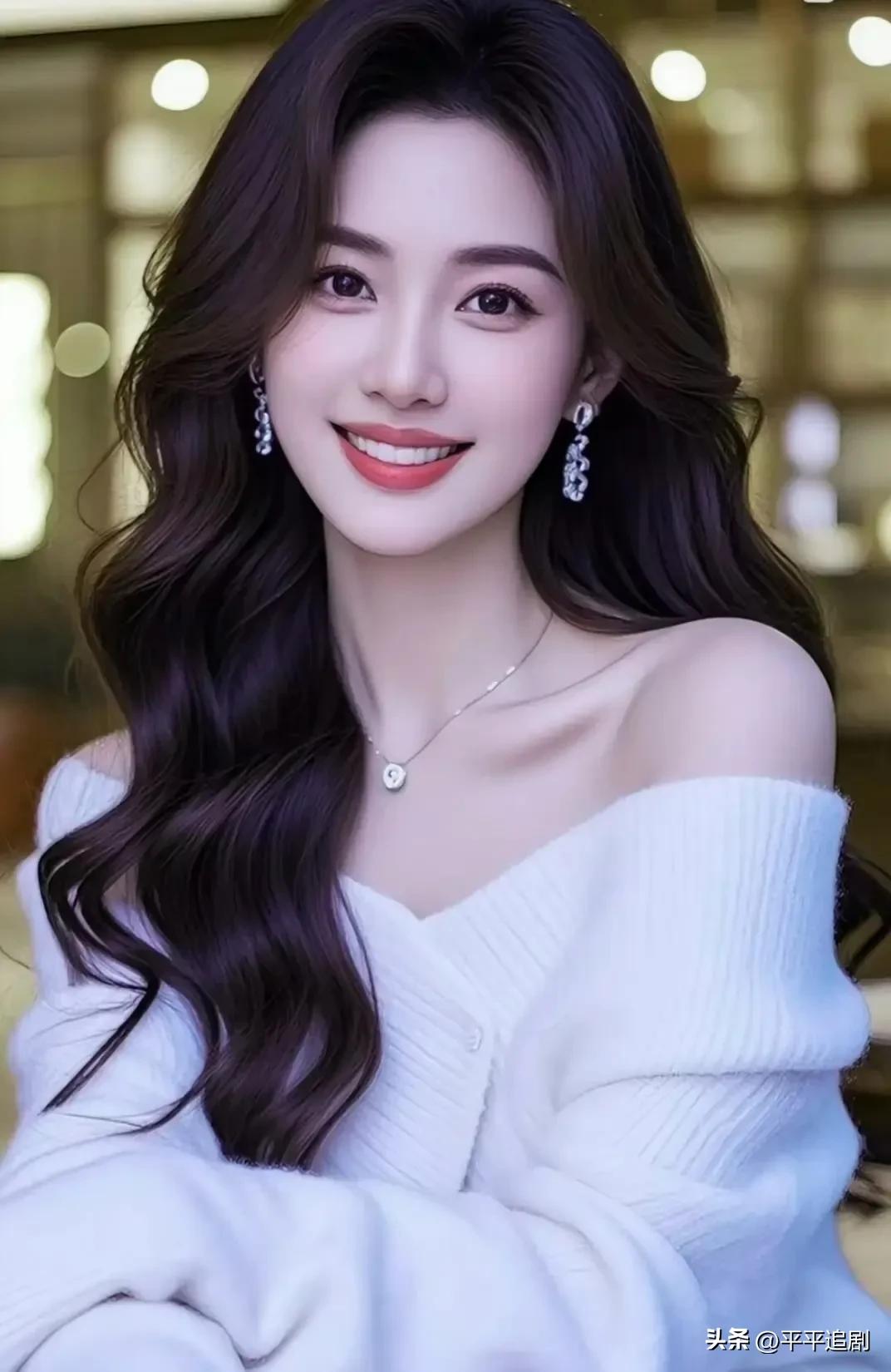 人的一生最大的财富是什么?
卷发漫着温柔，笑意撞进星光，露肩毛衣裹着松弛暖意，一