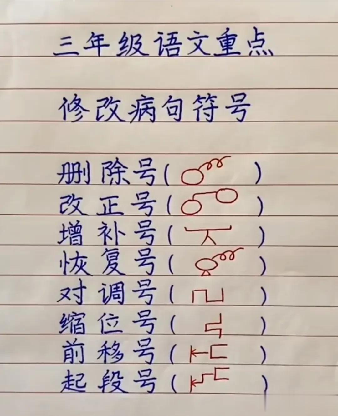 “太卷了”！三年级孩子竟然将常见的八种修改病句的方法和例题全都手写整理出来，这是