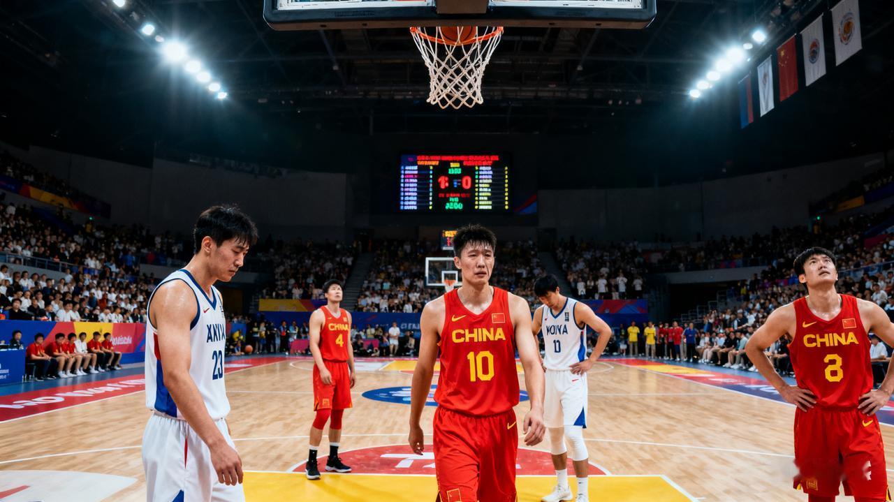 中国男篮再负韩国
终场哨响，比分定格。中国男篮在亚洲赛场又一次败给韩国队。当镜头