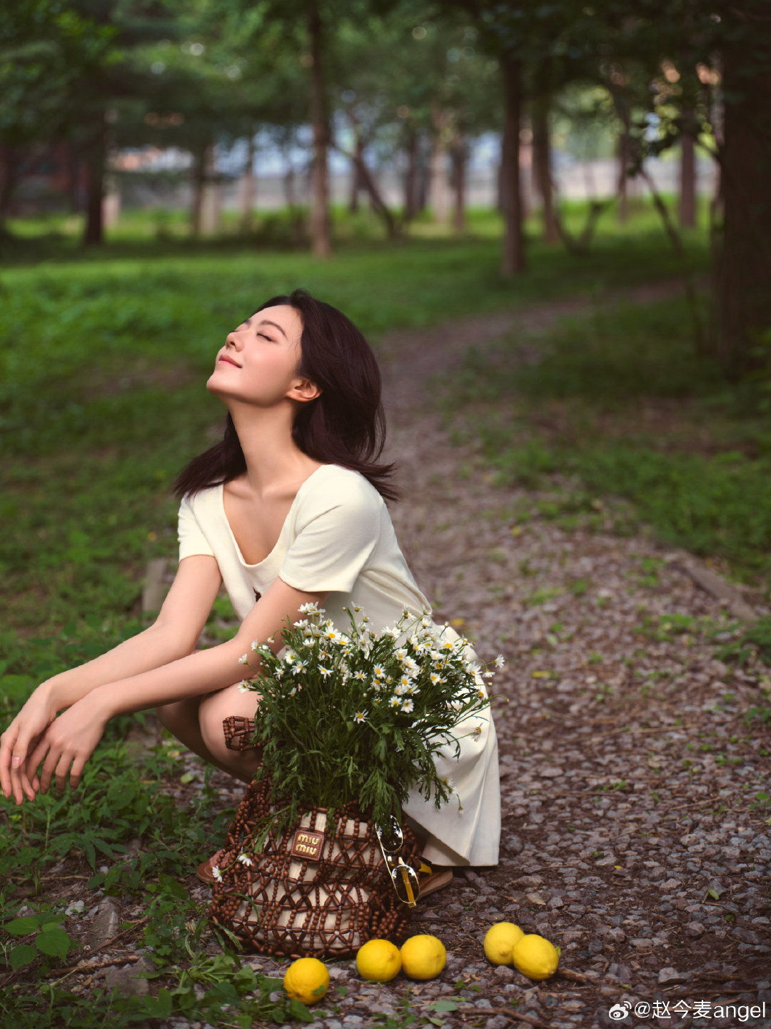 赵今麦晴天午后林间赵今麦林间治愈大片被赵今麦这套MiuMiu林间图狠狠戳中了！好