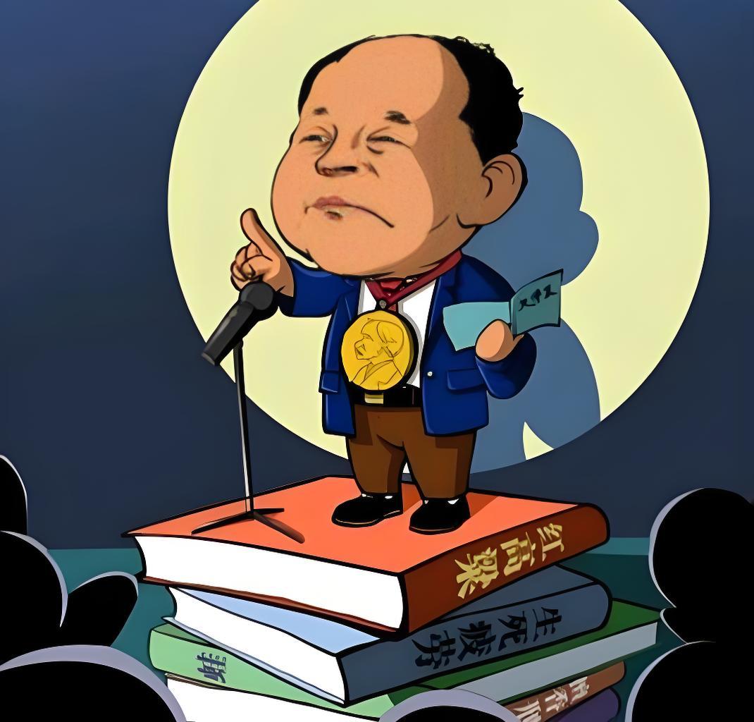 莫言放屁不打嗝了，张口就来。
莫言笔下吃煤块，并注明“龙口”煤块。
莫言：195