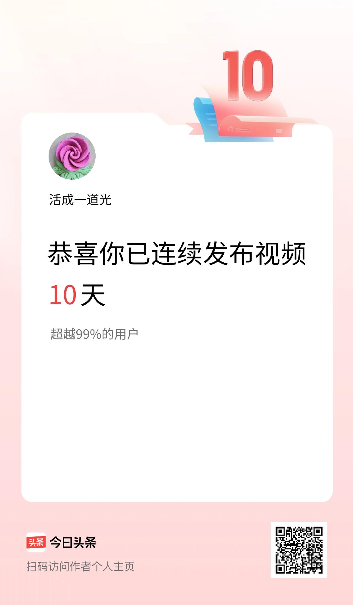 我在头条连续视频投稿10天